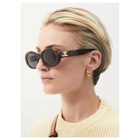 celine triomphe brown sunglasses|Celine canada online.